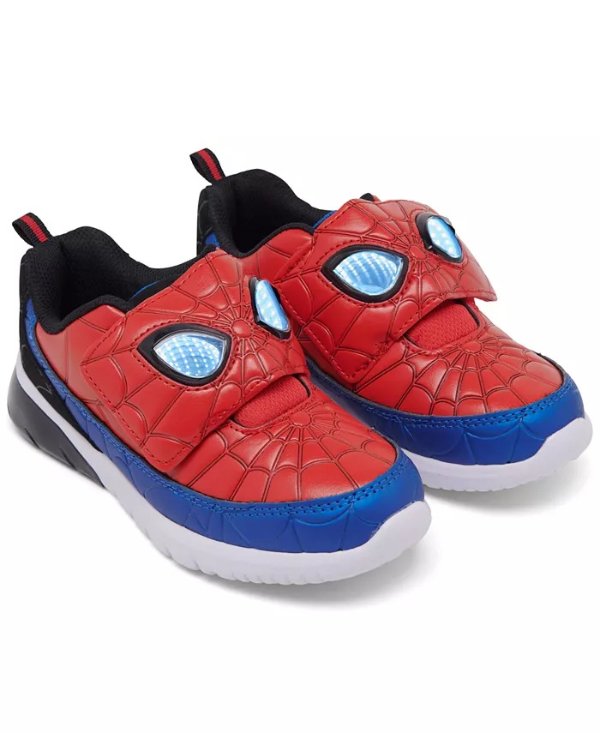 Toddler Boys Spider-Man Eyes Infinity Adjustable Strap Light-Up Casual Sneakers from Finish Line