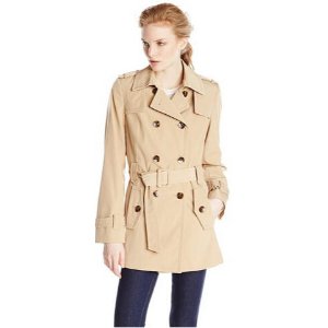 Calvin Klein Women's Double Breasted Belted Trench Coat