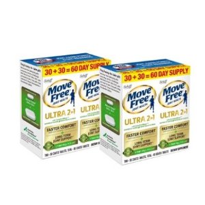 Move Free Ultra 2in1 with Comfort Max Joint Health Support  60 Ct 2 Pack @  Walmart