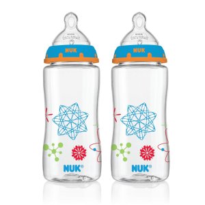NUK Advanced Orthodontic Bottle in Boy Colors, 10-Ounce, 2 Count