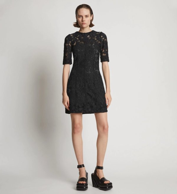 Lace Dress in black | Proenza Schouler