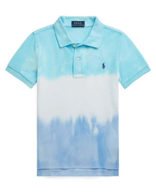 Tie-Dye Cotton Mesh Polo Shirt (Toddler)