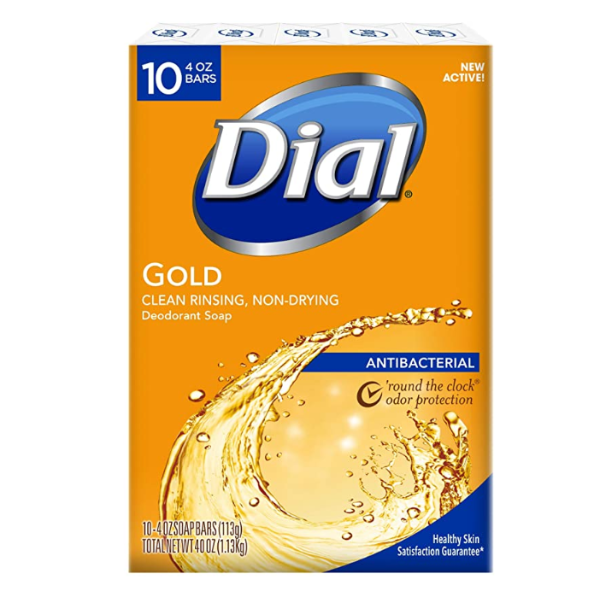 Dial Antibacterial Deodorant Bar Soap, Gold, 4-Ounce Bars, 10 Count (Pack of 3)