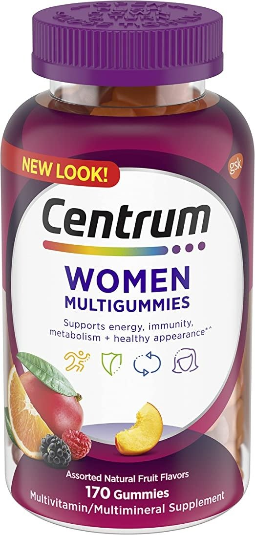 Multigummies 女性复合维生素软糖，水果，170 粒