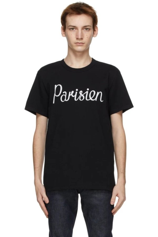 Black 'Parisien' Classic T-Shirt