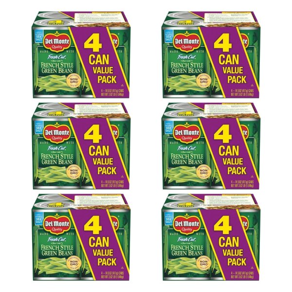 Del Monte FRESH CUT BLUE LAKE French Style Green Beans Canned Vegetables, 14.5 Ounce (Pack of 24)