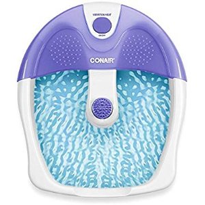 Conair Foot & Pedicure Spa with Vibration and Heat, Purple and White