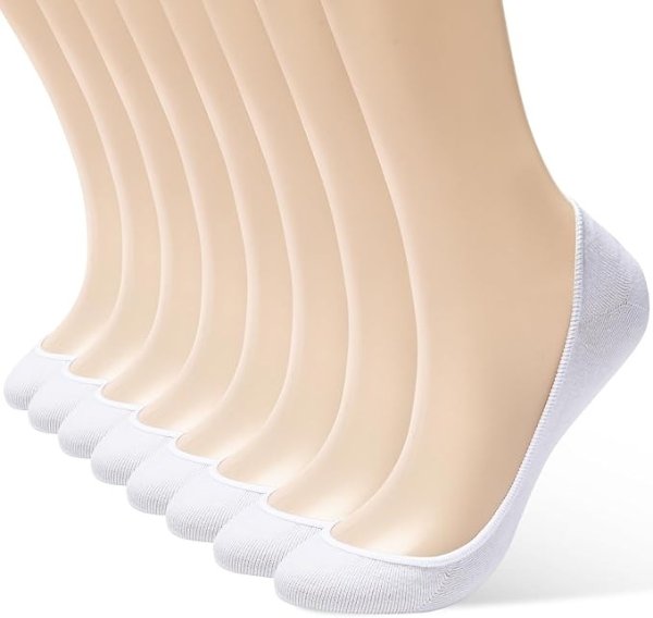 8 双白色船袜