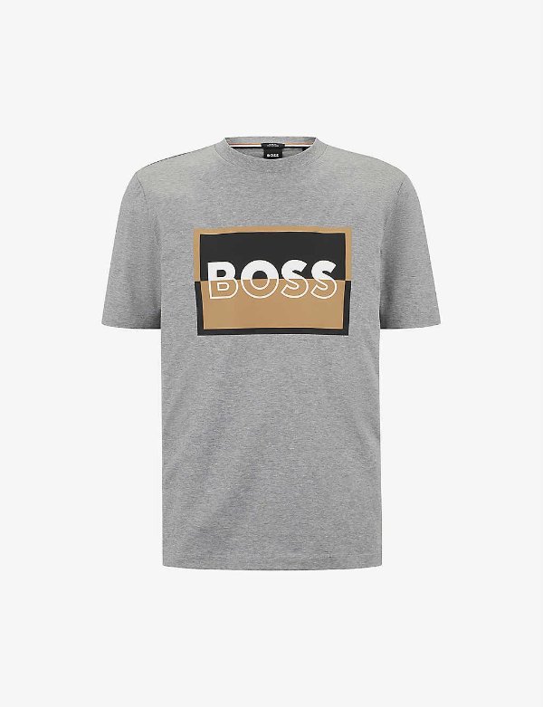 BOSS Logo-print cotton-jersey T-shirt