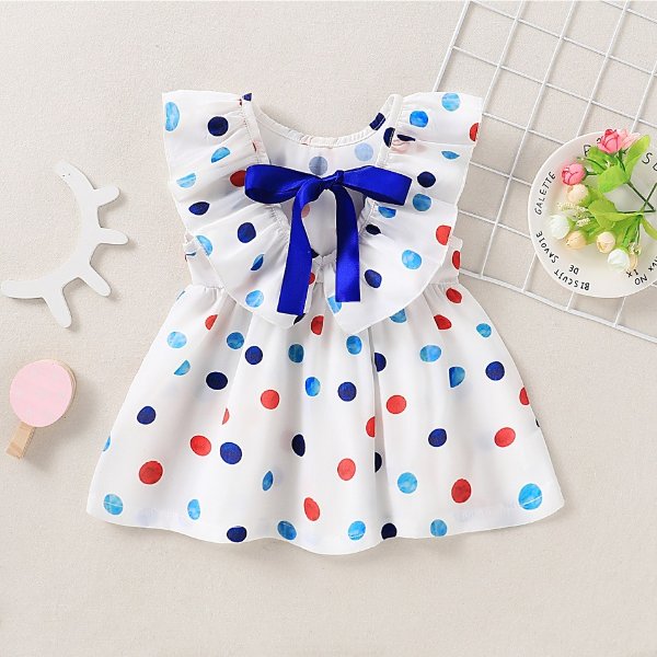 Baby / Toddler Polka Dots Doll Collar Dress