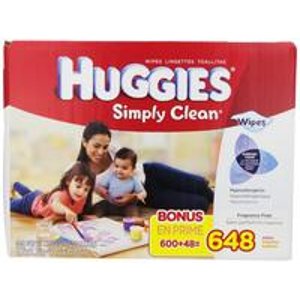 好奇Huggies Simply 无香型婴儿湿巾 648张装