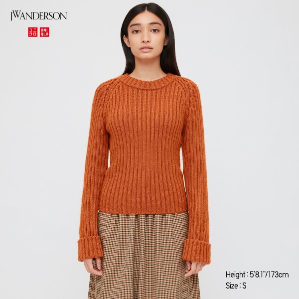 WOMEN CROPPED CREW NECK SWEATER (JW ANDERSON)