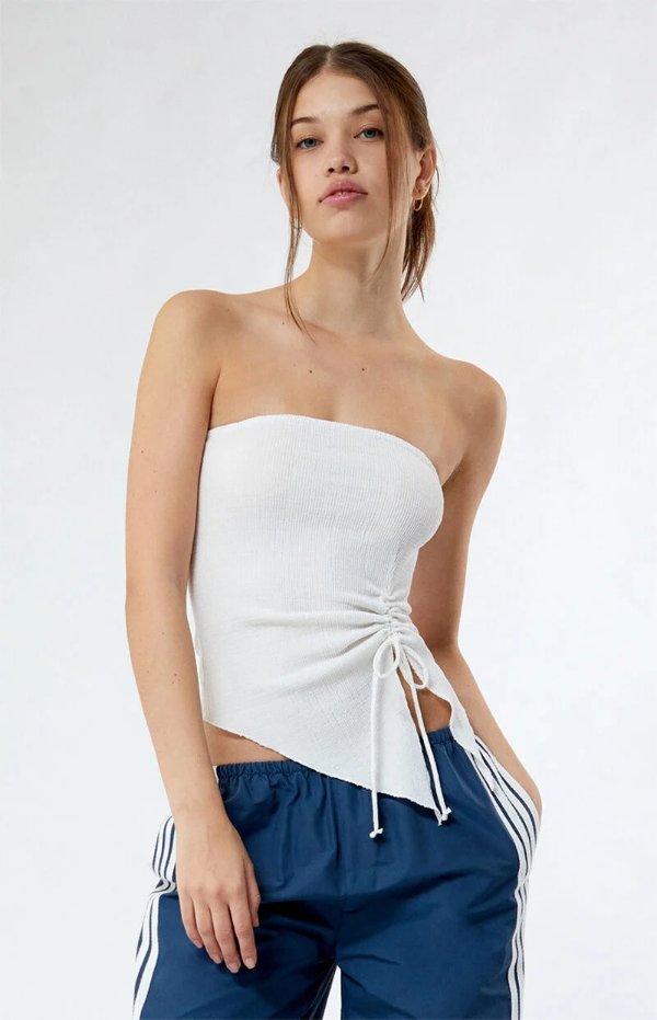 Strapless Ruched Tube Top
