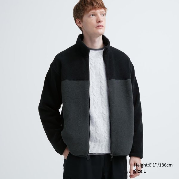 Fleece Full-Zip Jacket (Color Block) | UNIQLO US