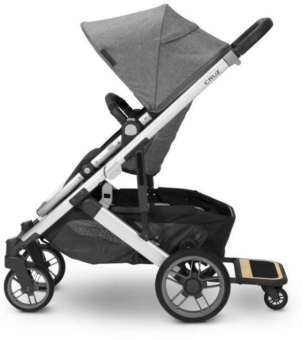 2020 Cruz V2 Stroller & Wheel Board - Jordan (Charcoal Melange/Silver/Black Leather)