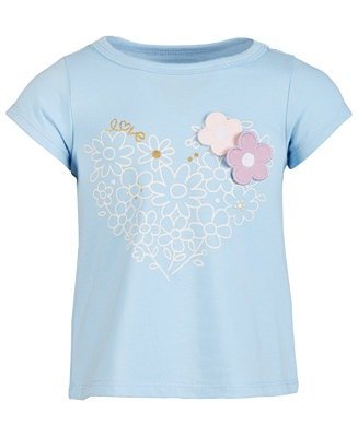Baby Girls Floral Heart Cotton T-Shirt, Created for Macy's