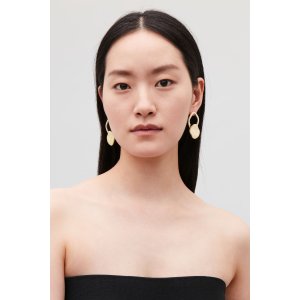 GOLD-PLATED DROP EARRINGS - Gold - Jewellery - COS 