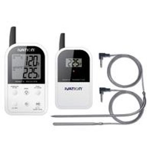 Ivation 2-Probe Dual BBQ Smoker Meat Thermometer Set