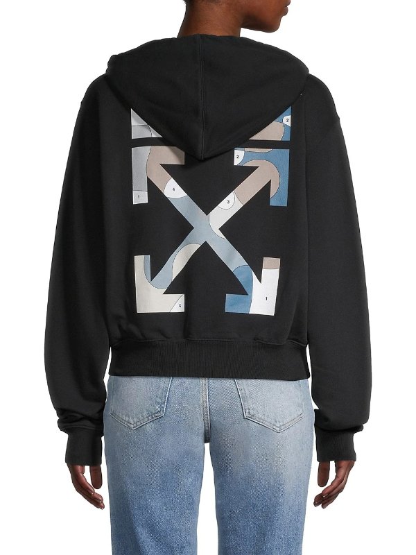 Puzzle Arrow Cropped Hoodie