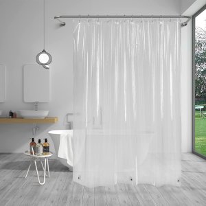 AmazerBath Clear Shower Curtain Liner, 72x72