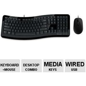Microsoft® Comfort Curve Desktop 3000 Keyboard and Mouse 