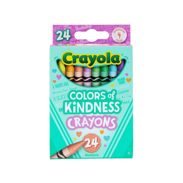 Colors of Kindness Crayons, 24 Count, Assorted Colors, Non-Toxic