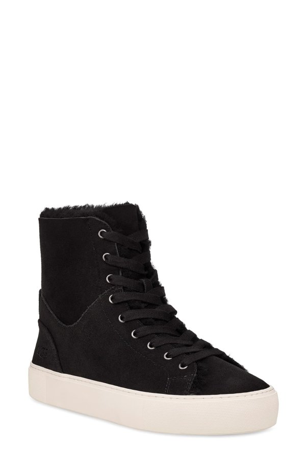 Beven Genuine Shearling Lined High Top Sneaker