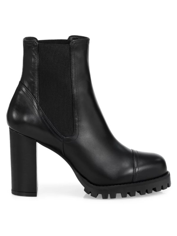 - Wenda Lug-Sole Leather Chelsea Boots
