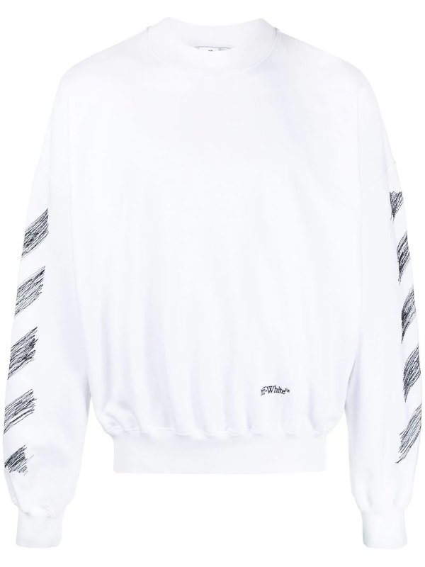 Scribble Diag-print sweatshirt
