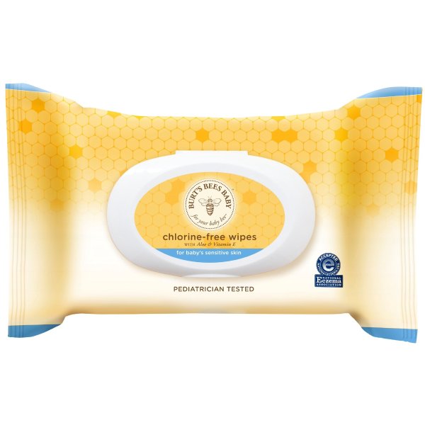 Burts Bees Baby Chlorine-Free Wipes for Sensitive Skin- 72 Count