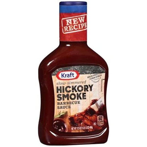 , BBQ Sauces, 17.5oz Bottle (Pack of 3) (Choose Flavor Below) (Hickory Smoke)