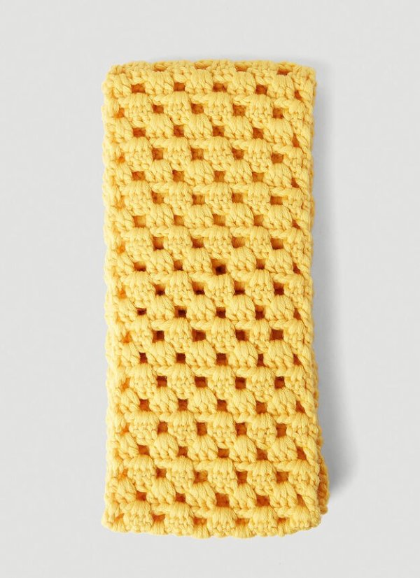 Crochet Scarf in Yellow