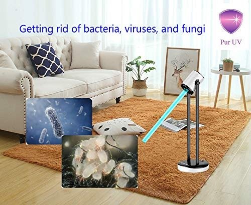 Powerful Light, 55W Livingroom Bedroom Germ Dustmite Eliminator Kill 99.9% Mold Bacteria Germs Dustmite Virus Help Reduce Allergy from Dustmite 360°Sterilization, Remote Control, 110v