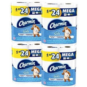 Charmin Ultra Soft Mega Roll Toilet Paper, 24 Count