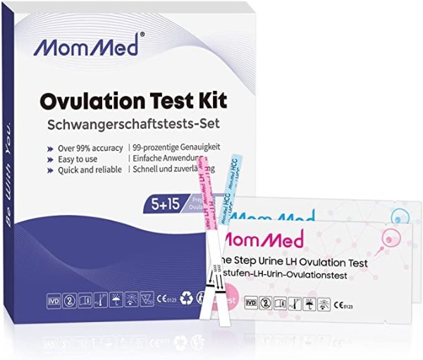 15 Ovulation Test Strips and 5 Pregnancy Test Strips Combo Kit,Pregnancy Tests and Ovulation Predictor Kit,Accurately Track Ovulation and Detect Early Pregnancy
