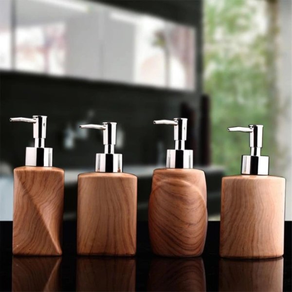 US $3.81 28% OFF|Ceramic Wood Grain Emulsion Dispensing Bottle Portable Soap Dispensers Hotel Club Hand Sanitizer Shower Gel Shampoo Bottle-in Liquid Soap Dispensers from Home Improvement on AliExpress