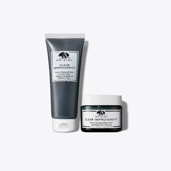 Grooming Greats Clear Improvement™ Detoxifying Mask & Moisturizer Duo ($80 Value) | Origins