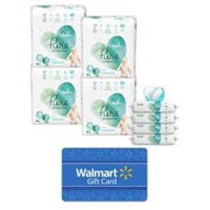 Pampers 超新 Pure Protection 4包尿布+4包湿巾套装