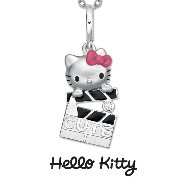 Hello Kitty纯银钻石吊坠