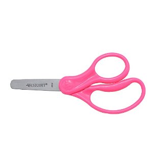 Westcott 5英寸钝尖儿童剪刀，粉色
