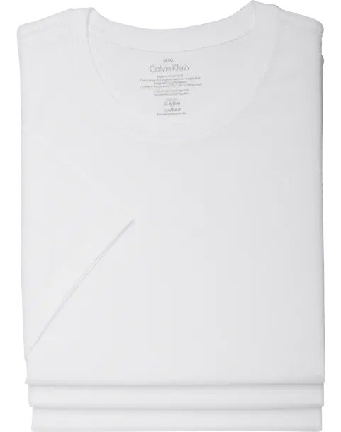 Calvin Klein White Crew Neck Classic Tee Shirt, 3-Pack - Men's Shirts | Men's Wearhouse