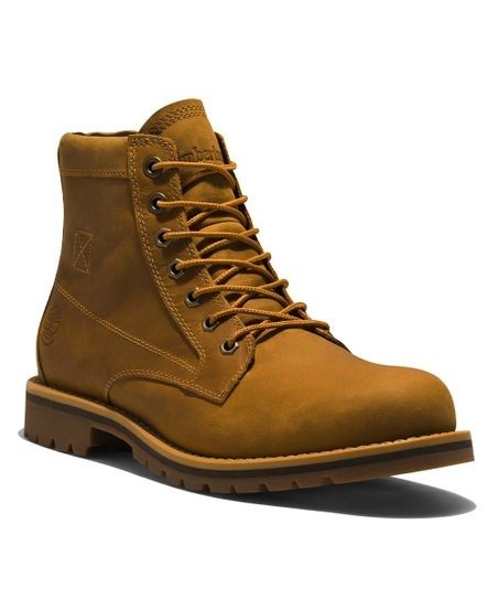 Wheat Mid-Lace Leather Combat Boot - Men