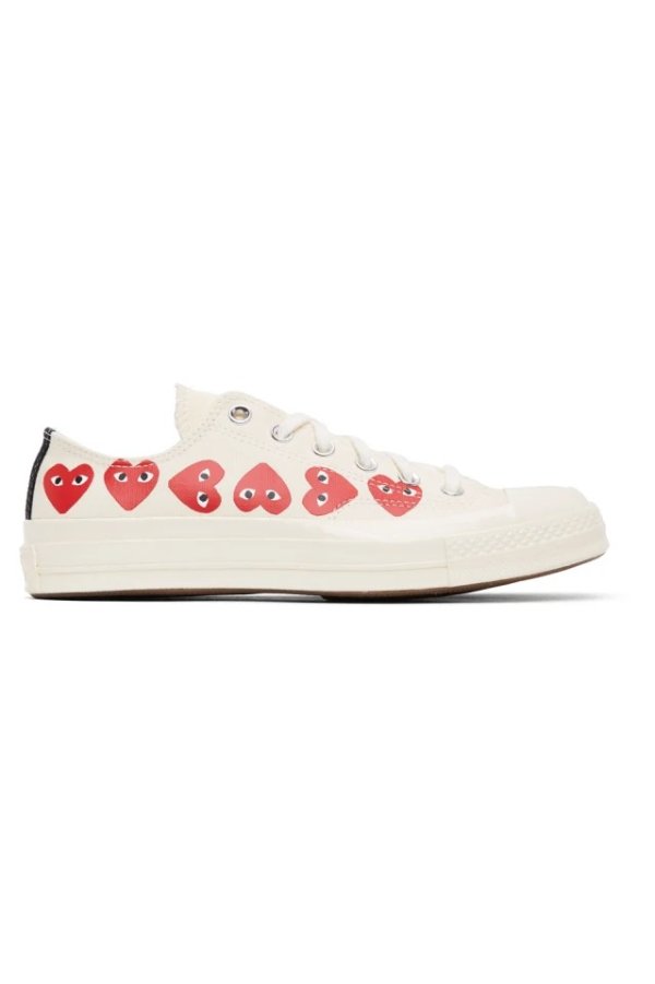 Off-White Converse Edition Multiple Hearts Chuck 70 Low Sneakers