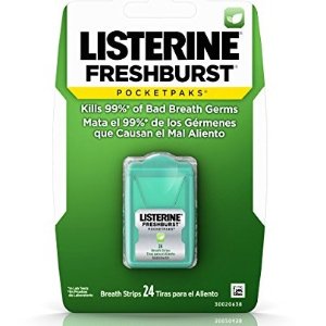 Listerine Freshburst Pocketpaks Breath Strips For Fresh Breath, 24-Strip Pack, 12 Pack