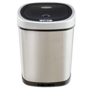 Nine Stars 13.2-Gallon Touchless Stainless Trash Can