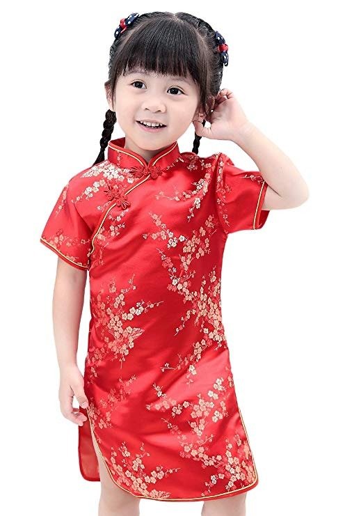 Girls Traditional Chinese Qipao Cheongsam Dress