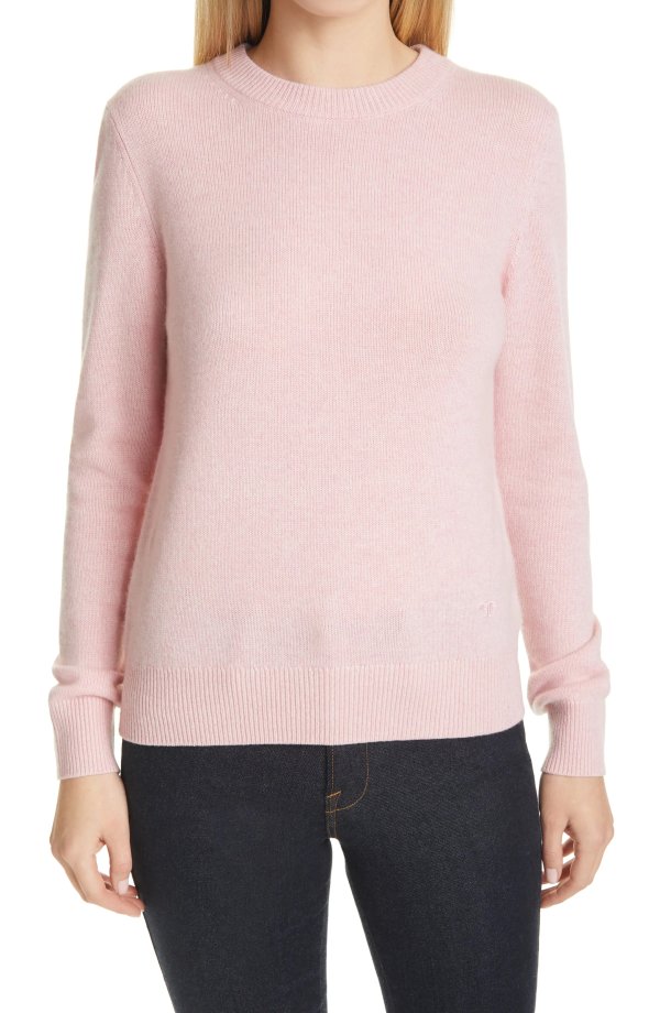 Sequin Sleeve Cashmere Sweater