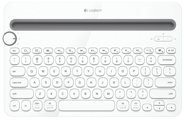 K480 无线键盘 白色款 多操作系统平台蓝牙键盘