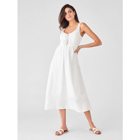Pineapple St Dress | White Eyelet