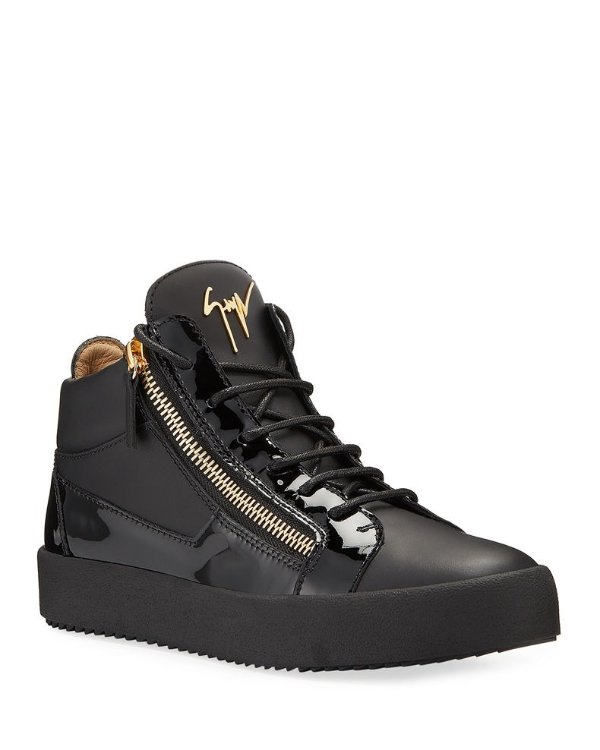 Men's Kriss Leather Mid-Top Sneakers